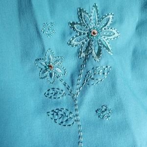 Cute teal crop pants